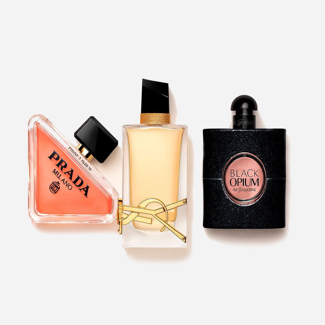 Combo de 3 perfumes Prada Paradoxe, Black Opium Yves Saint Laurent, Libre 100ml